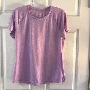 Athletic purple workout shirt